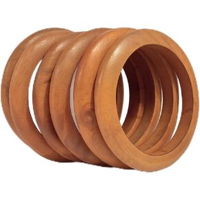 أساور خشبية مصنوعة يدويًا للنساء، أساور كلاسيكية متعددة الطبقات وقابلة للتكديس، هدية مجوهرات خشبية للنساء in Kuwait