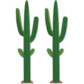 2 قطع 6ft كبيرة الصبار الورق المقوى انقطاع الصحراء الزينة الوقوف الدعائم الغربية الطرف الديكور خلفية لوحة الإعلانات ديكور الفصول الدراسية الصبار الدعامة القواطع المنزل سينكو دي مايو جدار ديكور in Kuwait