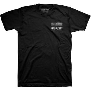 Hold Fast Mens T-Shirt - Jesus is King Flag - Black in Kuwait