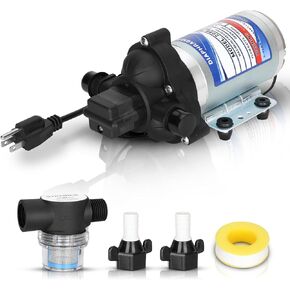 مضخة غشاء أوتوماتيكية الطلب 2088-343-135، 12VDC، 3.0 GPM مع صمامات Viton، مفتاح طلب 45 PSI، 2088-343-435 Santoprene Diaphragm، ذاتية التحضير، بحد أقصى 10 أمبير، 1/2 بوصة - 14 منفذ NPSM in Kuwait