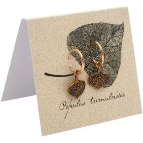 Aspen Leaves Hoop Earrings - gold in Kuwait