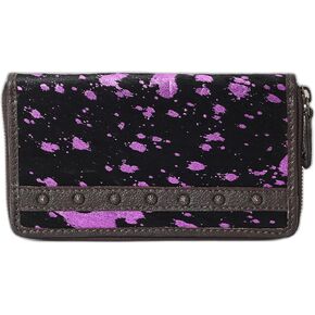 Merbaa Women's Ladies Cowhide Leather Wallet, Zip Around Wristlet Clutch Wallet for Women in Saudi Arabia