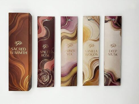 Premium Guruji Divinity Sacred Warmth Incense Sticks Gift Set with Holder | Hand-Rolled Masala Incense for Meditation, Yoga & Home Fragrance in Saudi Arabia
