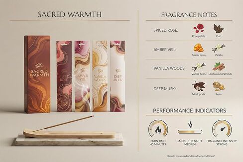 Premium Guruji Divinity Sacred Warmth Incense Sticks Gift Set with Holder | Hand-Rolled Masala Incense for Meditation, Yoga & Home Fragrance in Saudi Arabia