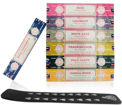 Premium Guruji Divinity Sacred Warmth Incense Sticks Gift Set with Holder | Hand-Rolled Masala Incense for Meditation, Yoga & Home Fragrance in Saudi Arabia