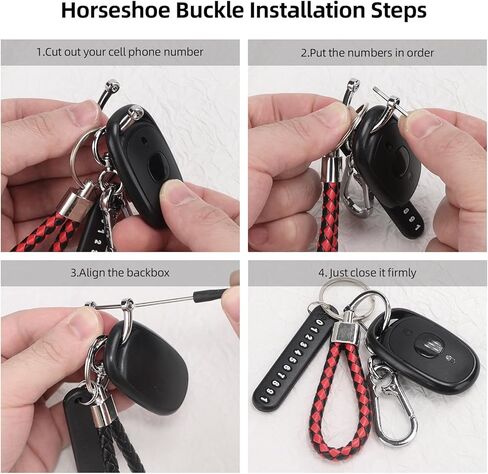 Car Key Chain Stylish Anti-Lost Keychain with Customized Phone Number plate Car Keys, key fob keychain Car Accessories in Saudi Arabia