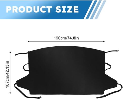 غطاء الزجاج الأمامي للسيارة للثلج والثلج، غطاء النافذة الخلفية للسيارة لإزالة الصقيع في الشتاء، حماية النافذة الخلفية أكسفورد عالمية لسيارات الدفع الرباعي والشاحنات والسيدان والشاحنة in Kuwait