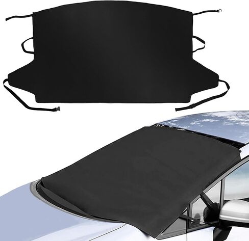 غطاء الزجاج الأمامي للسيارة للثلج والثلج، غطاء النافذة الخلفية للسيارة لإزالة الصقيع في الشتاء، حماية النافذة الخلفية أكسفورد عالمية لسيارات الدفع الرباعي والشاحنات والسيدان والشاحنة in Kuwait