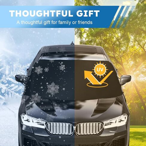 غطاء الزجاج الأمامي للسيارة للثلج والثلج، غطاء النافذة الخلفية للسيارة لإزالة الصقيع في الشتاء، حماية النافذة الخلفية أكسفورد عالمية لسيارات الدفع الرباعي والشاحنات والسيدان والشاحنة in Kuwait