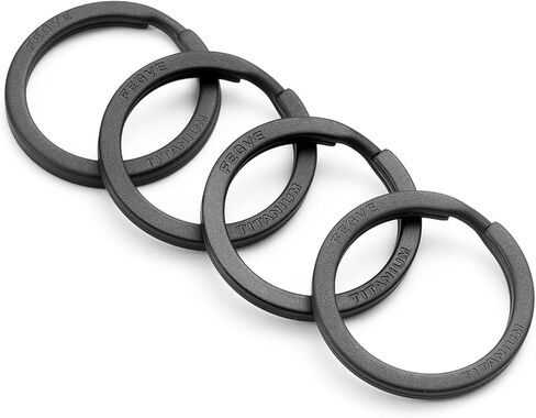 FEGVE Titanium Flat Split Jump Rings for Keys, Jewelry & Pet ID Tags in Kuwait