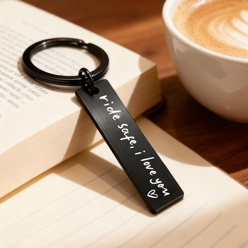 Ride Safe I Love You Keychain – Aluminum Engraved Safety Reminder Gift for Boyfriend, Husband, Girlfriend or Wife in Kuwait