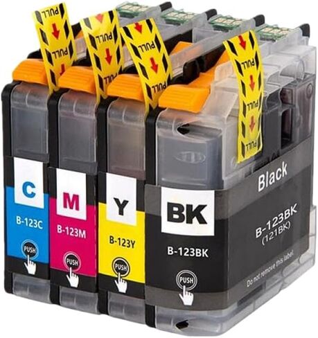 متوافق مع خراطيش الحبر LC123 123 123 XL LC123XL تناسب طرازات الطابعة MFC J4410DW J4510DW J4610DW J4710DW J470DW J6920DW(4SET) in Saudi Arabia