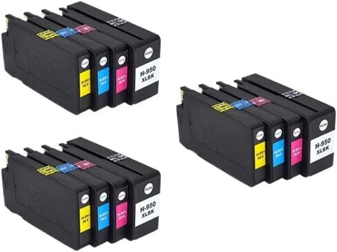 950XL 951XL Ink Cartridge Compatible with 8100 8600 8700 8610 8620 8630 8640 8660 8615 8625 251dw 276dw Printer(3 Set) in Saudi Arabia