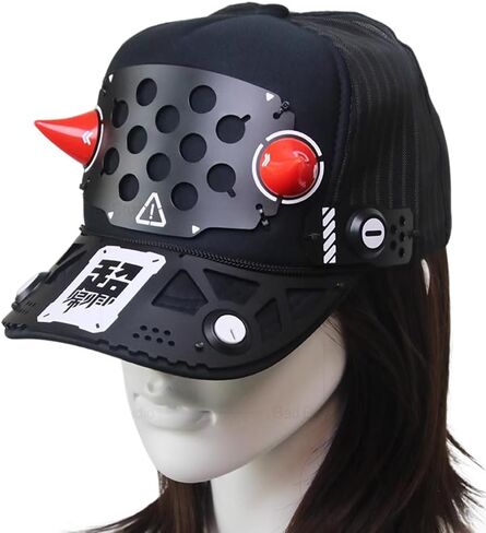 Cyberpunk Armored High-Top Baseball Cap Cosplay Cap for Men and Women,60~63cm in Saudi Arabia