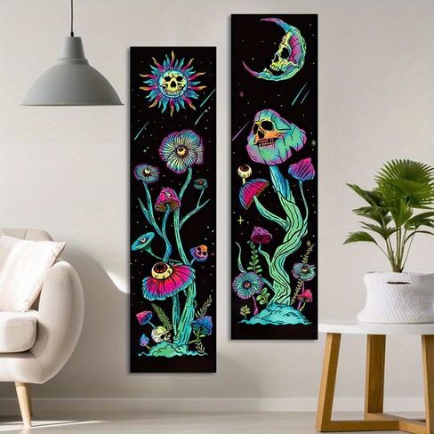 2 Pack Tapestries 15x59inch Vertical Wall Hanging Art for Bedroom Living Room Dorm Decor in Saudi Arabia