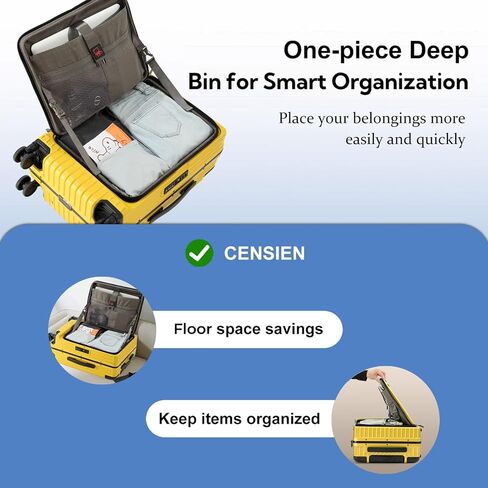 حمل الأمتعة بعجلات دوارة، حقيبة مقاس 20 بوصة معتمدة من شركة الطيران، حقائب ذات هيكل صلب ABS+PC خفيفة الوزن مع إطار من الألومنيوم، فتحة علوية، قفل TSA (أصفر، قطعة واحدة) in Kuwait