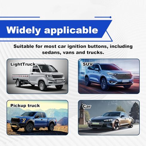 Bling Car Engine Start Button Cover, Cute Heart Ignition Button Cover Sticker/Ignition Button Rhinestone Engine Ring, Car Interior Decor Accessories (Black/White) in Saudi Arabia