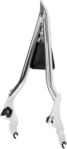 مسند ظهر للدراجات النارية قابل للفصل متوافق مع 2009-2024 Harley Touring Road King CVO Street Glide Electra Glide Road Glide Ultra Limited، 22 بوصة كروم، فضي + أسود in Saudi Arabia