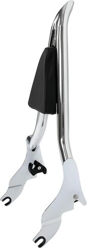 مسند ظهر للدراجات النارية قابل للفصل متوافق مع 2009-2024 Harley Touring Road King CVO Street Glide Electra Glide Road Glide Ultra Limited، 22 بوصة كروم، فضي + أسود in Saudi Arabia