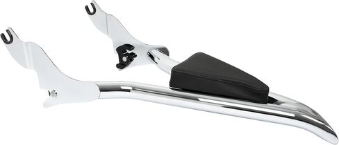 مسند ظهر للدراجات النارية قابل للفصل متوافق مع 2009-2024 Harley Touring Road King CVO Street Glide Electra Glide Road Glide Ultra Limited، 22 بوصة كروم، فضي + أسود in Saudi Arabia
