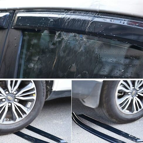 عاكسات الرياح للنافذة الجانبية المقاومة للمطر لسيارة KIA SPECTRA5 2005-2009 HTB، مجموعات حماية من المطر من الشمس بشريط، أقنعة نافذة جميلة المظهر للسيارات، عاكس تهوية لسيارة KIA SPECTRA5 05-09 HTB KIA15 in Kuwait