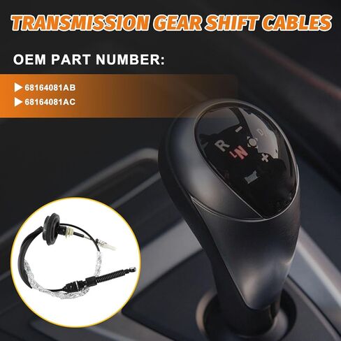68164081AB 68164081AC Automatic Transmission Shift Cable Compatible with Dodge Dart 2013-2016 1.4L 2.0L 2.4L 6-Speed Auto Trans in Kuwait