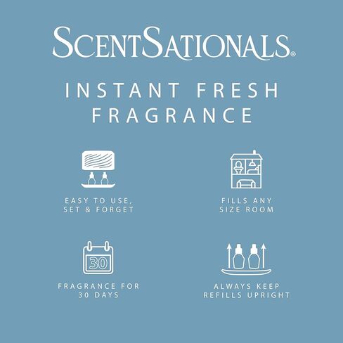 ScentSationals Dual-Refill Air Freshener Unit – Mix or Match Fragrances, 4 Strength Settings, Corded. Compatible with ScentSationals Fragrance Oil Refills in Saudi Arabia
