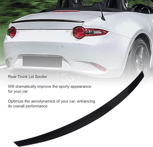 Dioche 2016 Mx 5 MX-5 Miata ND 2016-2022 Rear Spoiler, Lightweight ABS Material, Improves Handling Stability, Sporty Design, Selfadhesive Installation. (Glossy Black) in Saudi Arabia