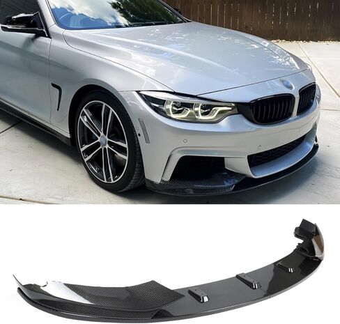 2014-2020 Compatible with BMW 4 Series F32 F33 F36 M Sport Front Lip Splitter, 4-Piece Design, Carbon Fiber Pattern ABS – WheelX (Not for Standard Bumper) in Saudi Arabia