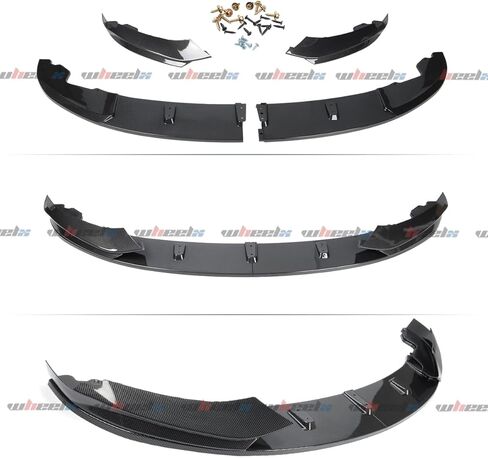2014-2020 Compatible with BMW 4 Series F32 F33 F36 M Sport Front Lip Splitter, 4-Piece Design, Carbon Fiber Pattern ABS – WheelX (Not for Standard Bumper) in Saudi Arabia