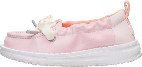 HEYDUDE Girl's Youth Wendy Port Washed Twill Slip On Shoe Loafer | Lightweight Easy On Elastic Lace Casual Shoes in Saudi Arabia