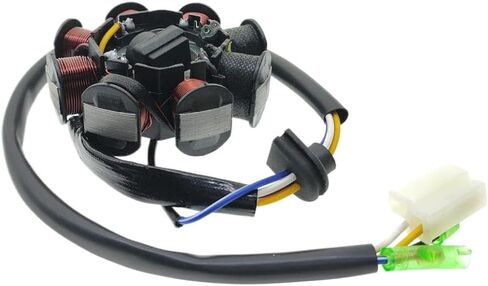 ملف الإشعال الجزء الثابت 8 أقطاب مزدوجة لـ GY6 49cc 50cc 80cc 100cc متوافق مع 139QMB 139QMA سكوتر الدراجة ATV Go-kart in Kuwait