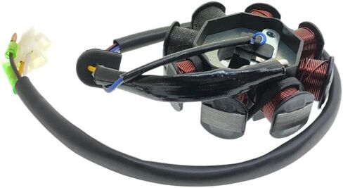 ملف الإشعال الجزء الثابت 8 أقطاب مزدوجة لـ GY6 49cc 50cc 80cc 100cc متوافق مع 139QMB 139QMA سكوتر الدراجة ATV Go-kart in Kuwait