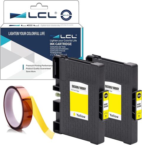 LCL Compatible Sublimation Ink Replacement for Sawgrass Virtuoso SG500 SG1000 PRINTAN Dink High Yield (2-Pack Yellow) in Kuwait