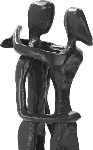 زوجين يحتضنان النحت الحديدي - الذكرى السنوية السادسة للتقبيل المعدني عناق الحب تمثال ديكور المنزل (امرأة تقفز عناق) in Kuwait