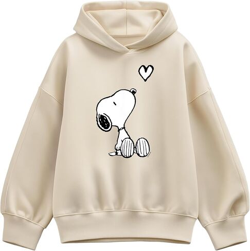 Peanuts - Snoopy Heart - Women's Oversized Fleece Hoodie Sweatshirt in Saudi Arabia
