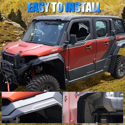 Full Coverage Fender Flares for Polaris Xpedition XP/ADV 2024+, Wide Mud Guards Front & Rear Mud Flaps for Xpedition Accessories Replace #2890638 (12pcs) in Kuwait
