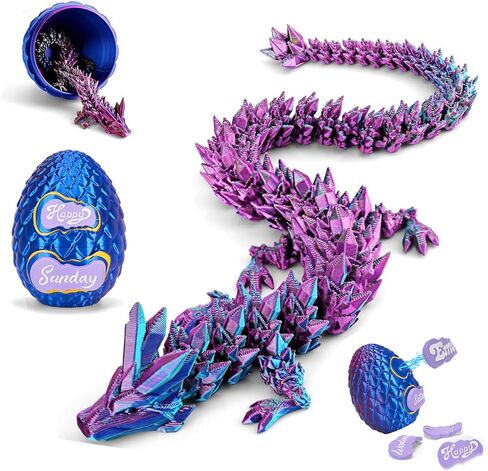 9+1 قطعة من البطاقات المغناطيسية مع تنين مطبوع ثلاثي الأبعاد، بيضة تنين مطبوعة ثلاثية الأبعاد، لعبة تململ كريستال مفصلية للطابعة ثلاثية الأبعاد، هدايا للبالغين in Kuwait