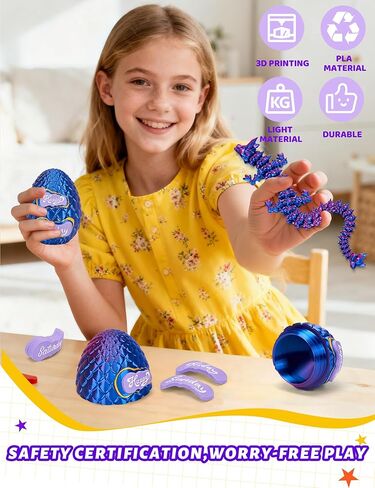 9+1 قطعة من البطاقات المغناطيسية مع تنين مطبوع ثلاثي الأبعاد، بيضة تنين مطبوعة ثلاثية الأبعاد، لعبة تململ كريستال مفصلية للطابعة ثلاثية الأبعاد، هدايا للبالغين in Kuwait