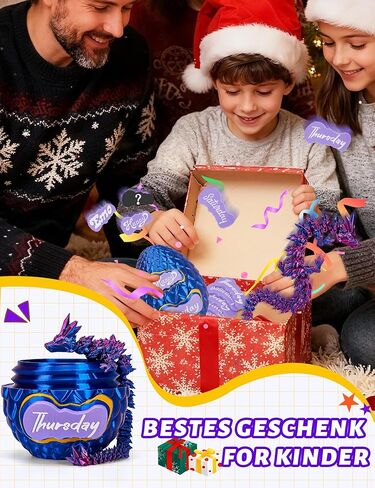 9+1 قطعة من البطاقات المغناطيسية مع تنين مطبوع ثلاثي الأبعاد، بيضة تنين مطبوعة ثلاثية الأبعاد، لعبة تململ كريستال مفصلية للطابعة ثلاثية الأبعاد، هدايا للبالغين in Kuwait