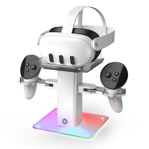 Charging Dock for Meta Quest 3S/Quest 3/Quest 2 Accessoriesm,Charger Station Stand with LED/RGB Light, Controllers and VR Accessories, Type C Charging Port in Saudi Arabia