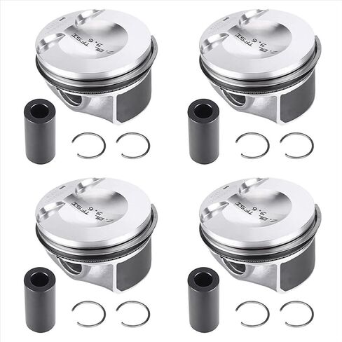 Engine Piston And Rings Set 23mm 06H107065DM 06H107065CM Silver Metal Compatible With A5 A4 2.0T in Kuwait