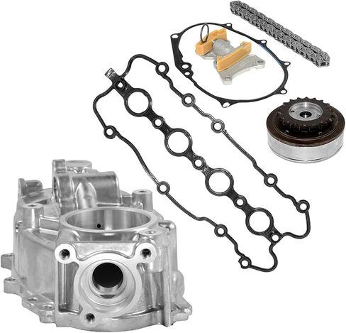 GELUOXI عمود الحدبات الضابط غطاء الإسكان سلسلة التوقيت استبدال ل 2005-2008 VW Jetta Golf GTI Passat Audi A4 TT 2.0L الجزء # 06F109088J، 06F103107G، 06D109229B، 06F109217A in Saudi Arabia