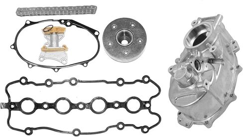 GELUOXI عمود الحدبات الضابط غطاء الإسكان سلسلة التوقيت استبدال ل 2005-2008 VW Jetta Golf GTI Passat Audi A4 TT 2.0L الجزء # 06F109088J، 06F103107G، 06D109229B، 06F109217A in Saudi Arabia