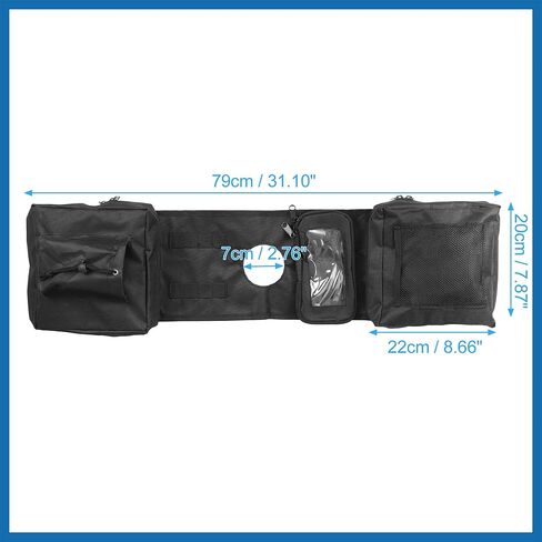 1-Pack Quad ATV 4- Saddlebags Cargo Pouch Storage UTV Motorcycle Gas Tank Saddle Bag for Polaris Sportsman 450 570 850 XP 1000 Black 600D Oxford Item Replacement in Saudi Arabia