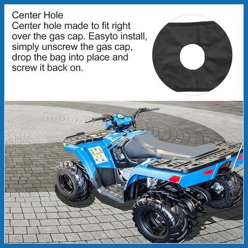 1-Pack Quad ATV 4- Saddlebags Cargo Pouch Storage UTV Motorcycle Gas Tank Saddle Bag for Polaris Sportsman 450 570 850 XP 1000 Black 600D Oxford Item Replacement in Saudi Arabia
