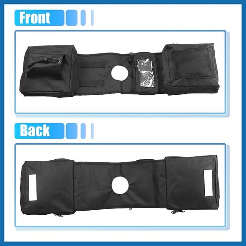 1-Pack Quad ATV 4- Saddlebags Cargo Pouch Storage UTV Motorcycle Gas Tank Saddle Bag for Polaris Sportsman 450 570 850 XP 1000 Black 600D Oxford Item Replacement in Saudi Arabia