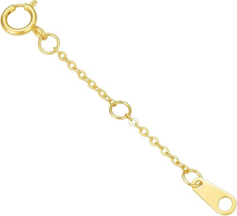 سلسلة تمديد قلادة من الذهب الأصفر عيار 10 قيراط مقاس 1 بوصة/2 بوصة/3 بوصة/4 بوصة مع مشبك زنبركي، سلسلة تمديد لقلادة من الذهب عيار 10 قيراط وسوار خلخال وسلسلة تمديد للسوار ذهب عيار 10 قيراط in Kuwait