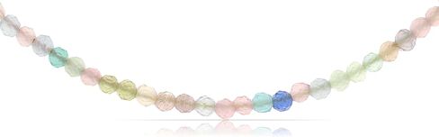 قلادة من الخرز الزجاجي الملون مصنوعة بواسطة نامي، قلادة أنيقة مطرزة بالخرز للنساء، قابلة للتعديل مقاس 40.64 سم + 2 بوصة، هدية مجوهرات من خرز بذور قوس قزح الباستيل البسيط in Kuwait