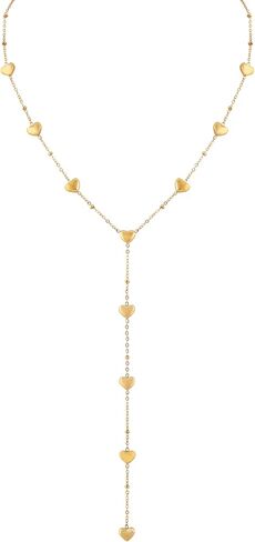 MINACHI Vintage Boho Charm Dainty Gold Plated Chain Long Y Necklace, Trendy Minimalist Bohemian Jewelry Gift for Women in Saudi Arabia